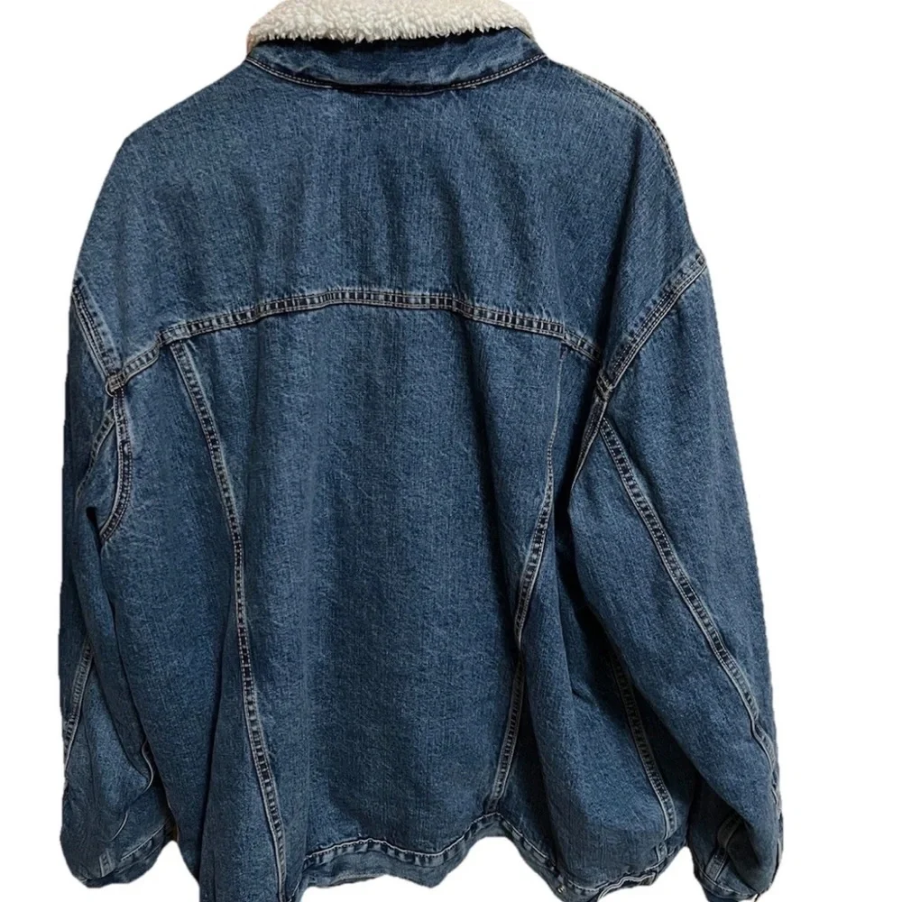Levi’s Men’s Sherpa Trucker Jacket 3XL Medium Blue Denim Clean Sherpa - Picture 2 of 14